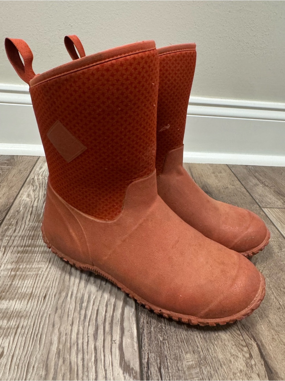 Women's Rugged Mid-Calf Waterproof Boots in Orange